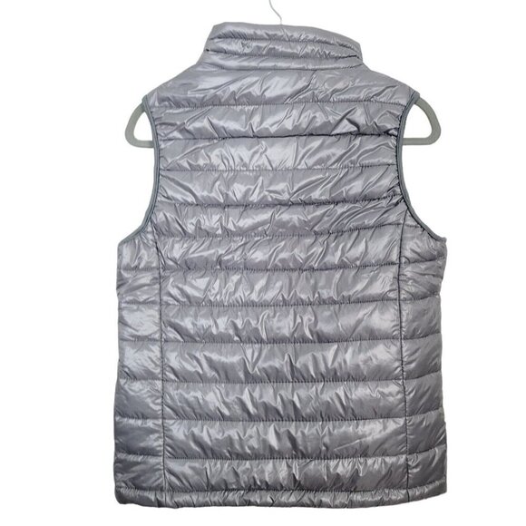 Vintage Blue Ocean Collection Puffer Vest Lightweight Liquid Gray Y2K Small NEW - Picture 2 of 9